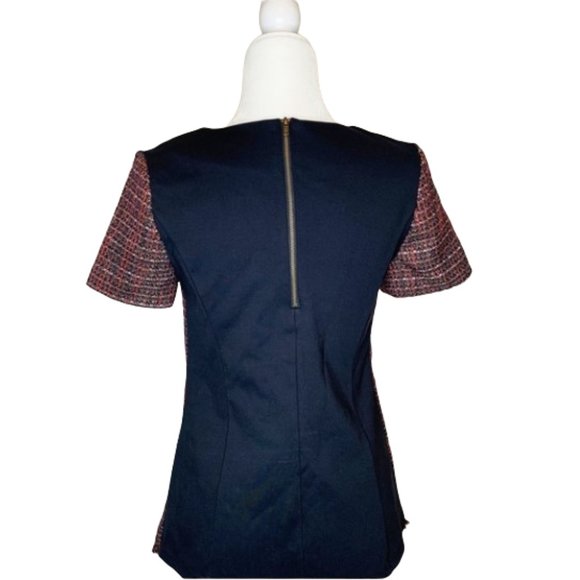 EUC Hawthorn 41 Colorful Karius Tweed Woven Mixed Media Pullover Top - Picture 4 of 8